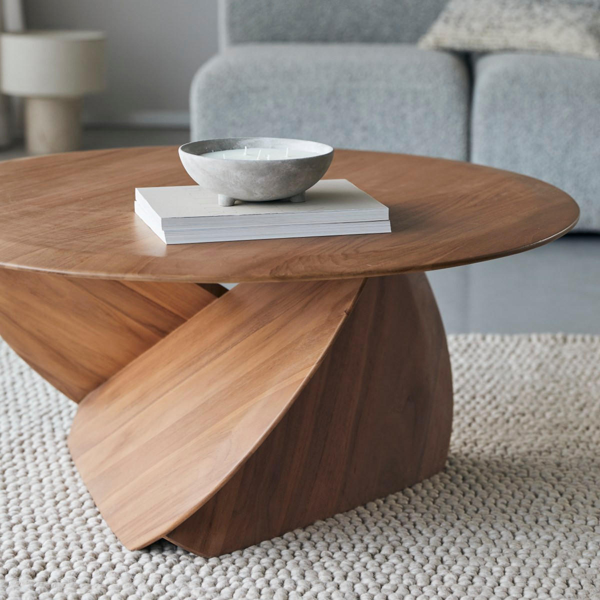 COUCHTISCH Gonzague Natur aus Teak - Naturfarben, Holz (97/97/42cm) - Tikamoon