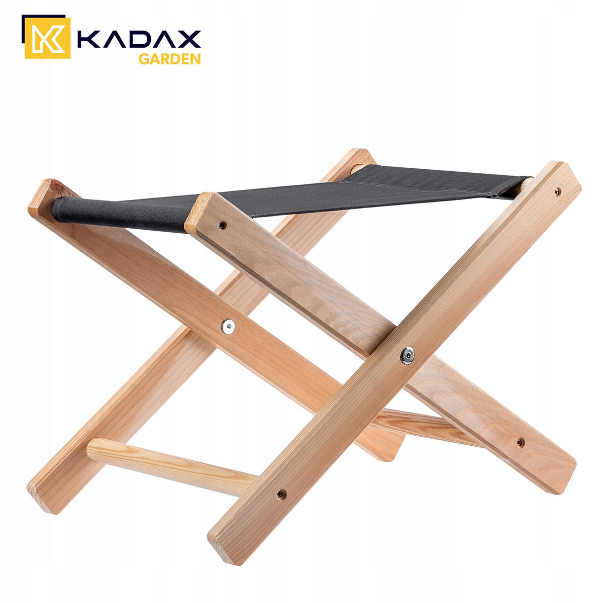 FALTHOCKER, Schwarz - Schwarz, Holz (31/40cm) - KADAX