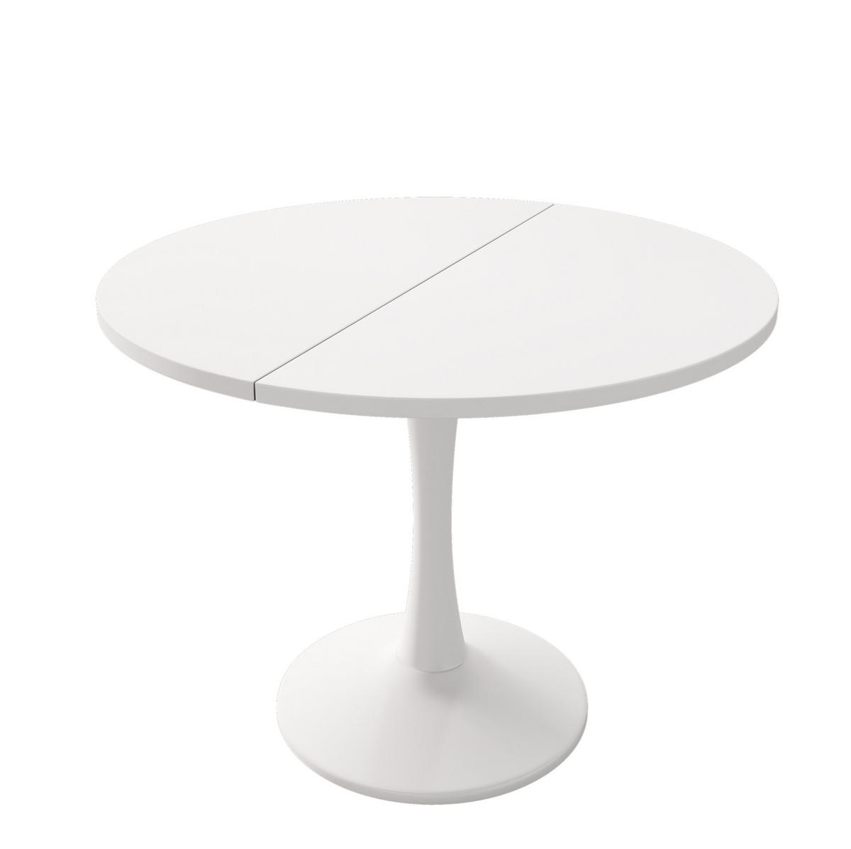 JEDÁLENSKÝ stôl 100/140/100/75 cm, MDF, biely, rozkladací - biela, kompozitné drevo (100/140/75cm) - BEAOK