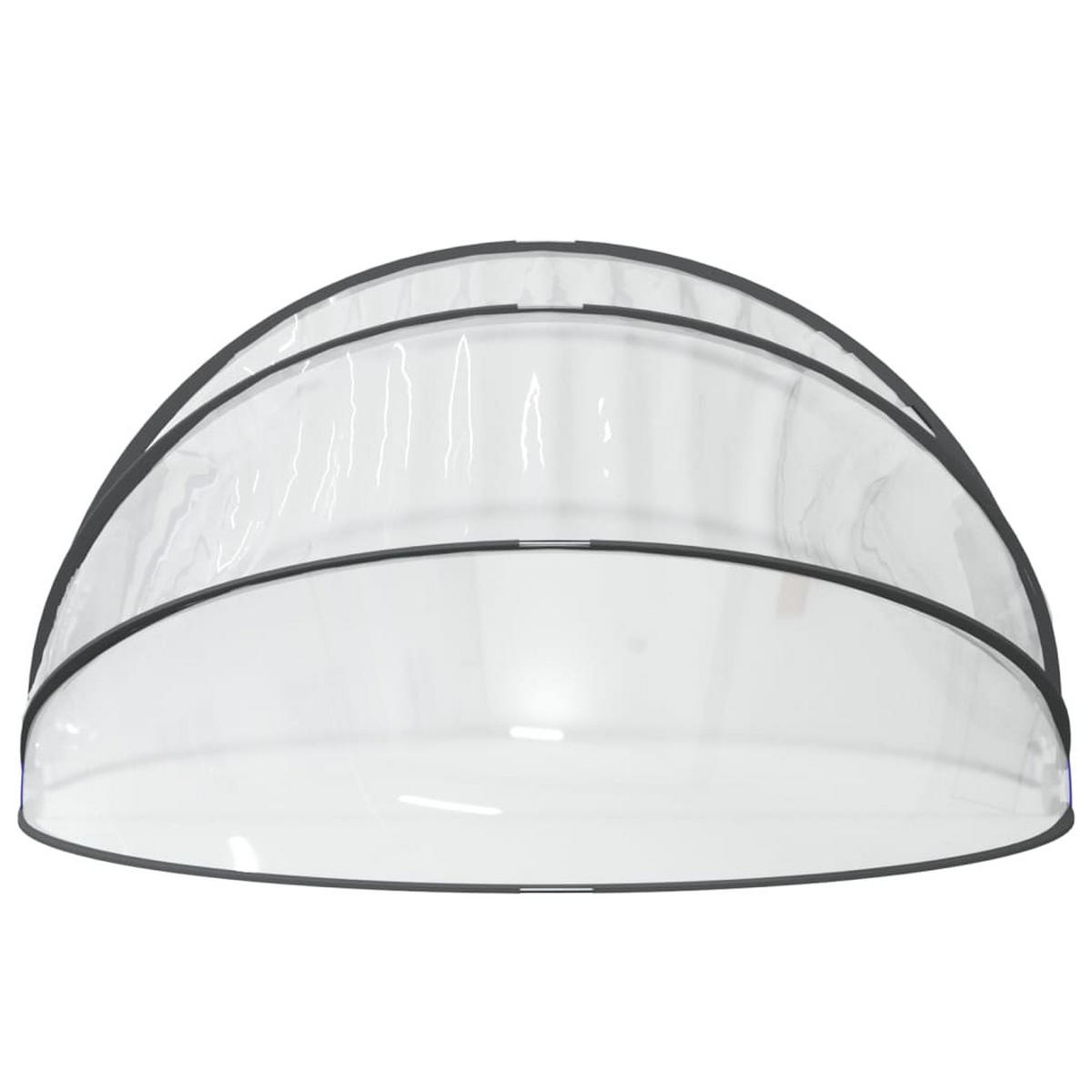 POOL-KUPPEL Rund 376/188 Cm Pvc - Transparent, Kunststoff (376/376cm) - vidaXL