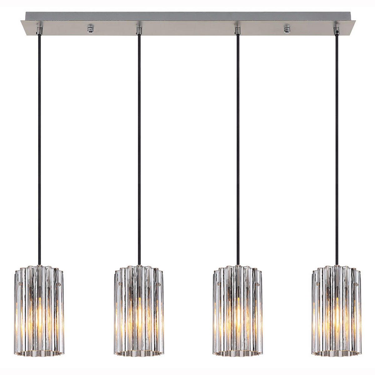 LED HÄNGELEUCHTE Metall Silber - Silberfarben, Glas (80/11.5/120cm) - Globo Lighting