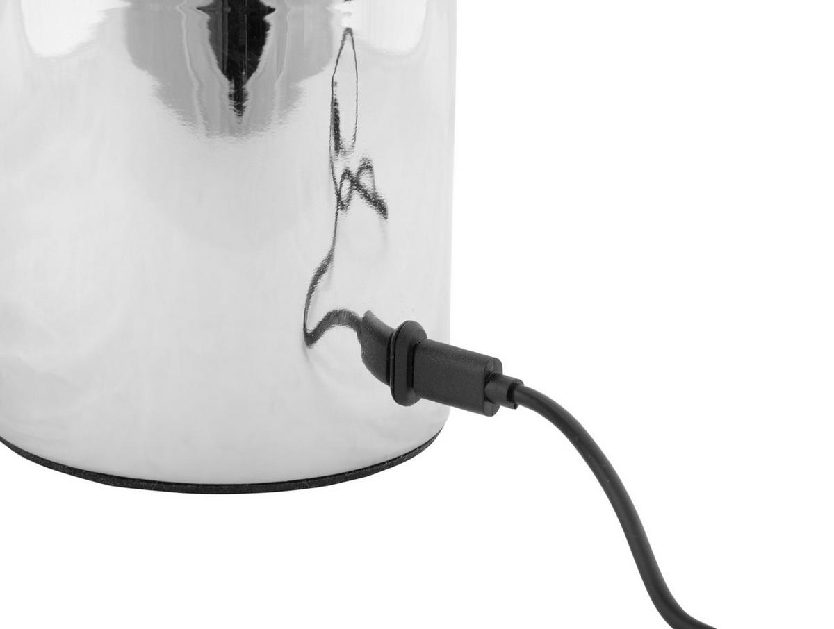 TISCHLAMPE Camp LED 7.8/7.8/29.5 cm - Silberfarben, Metall (7.8/7.8/29.5cm) - Leitmotiv