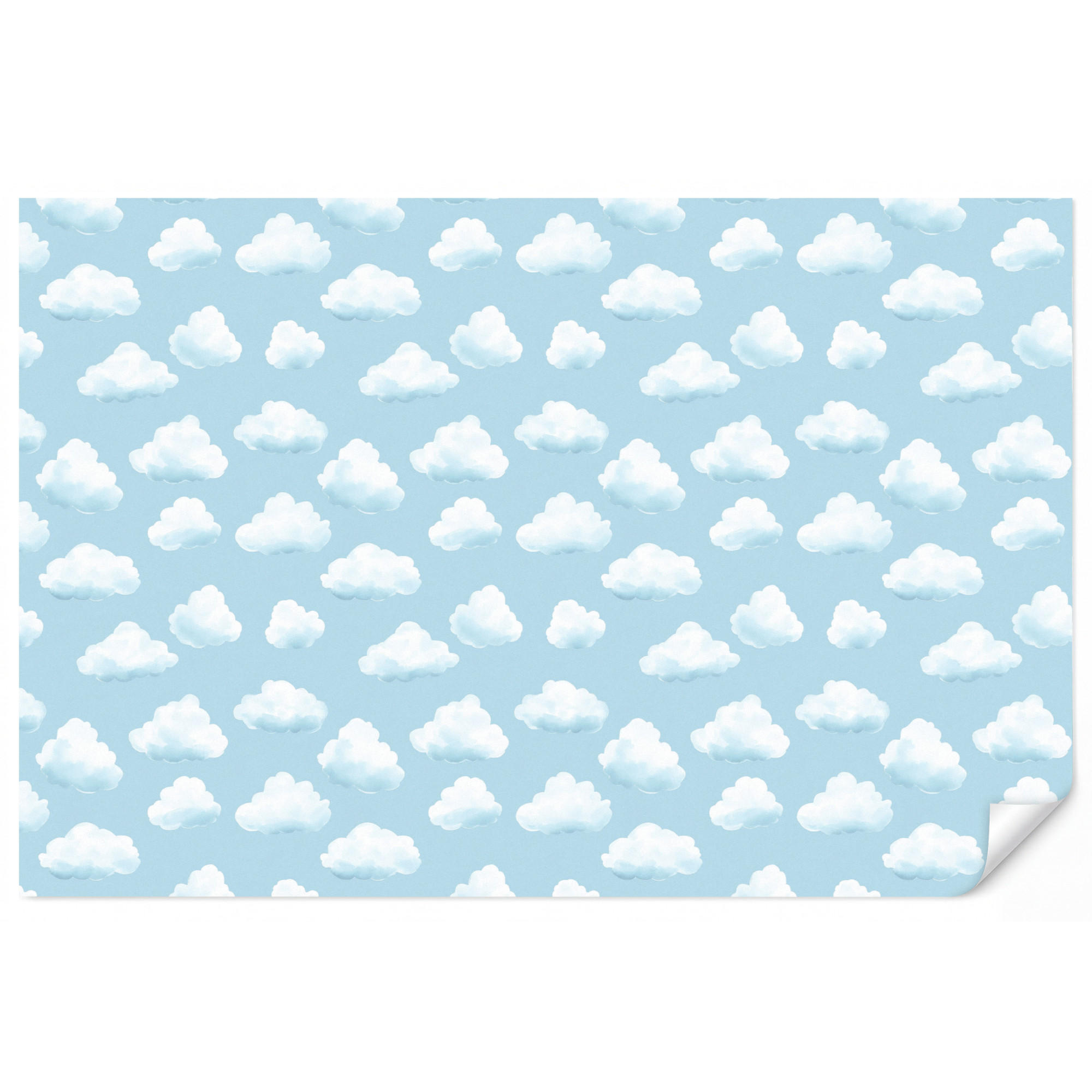 OnlyWow Kindertapete Hellblau 400x260 cm