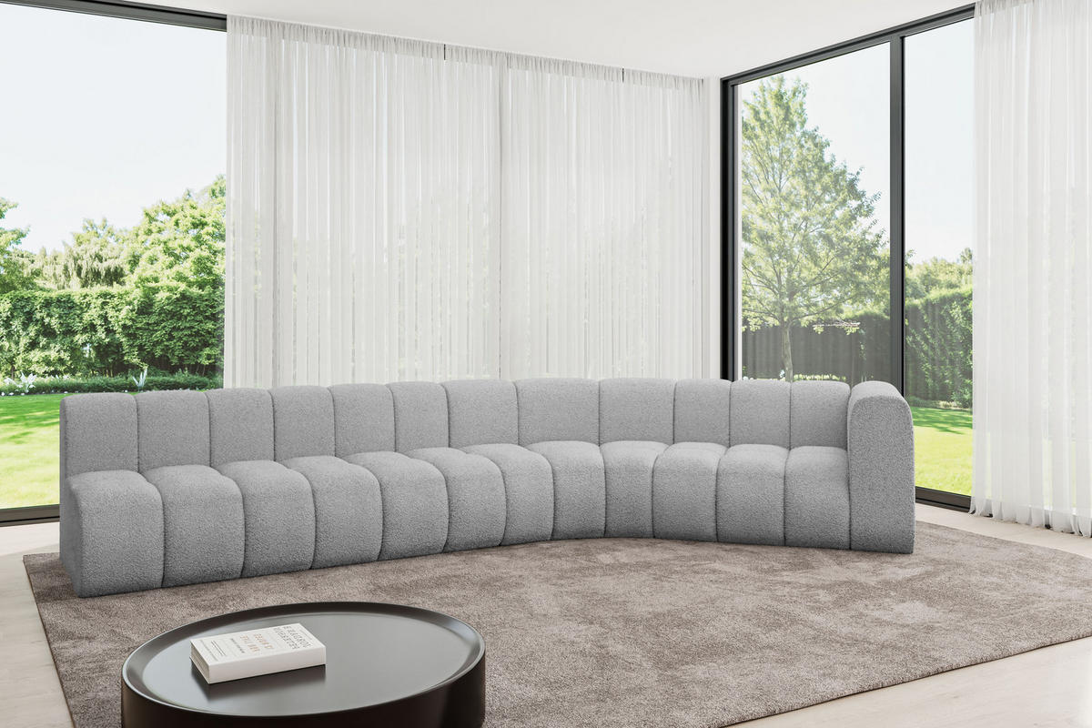 ECKSOFA modulares Sofa Karex-L2 - 399x194x70 cm Hellgrau - Hellgrau, Holzwerkstoff/Textil (399/194cm) - ALTDECOR
