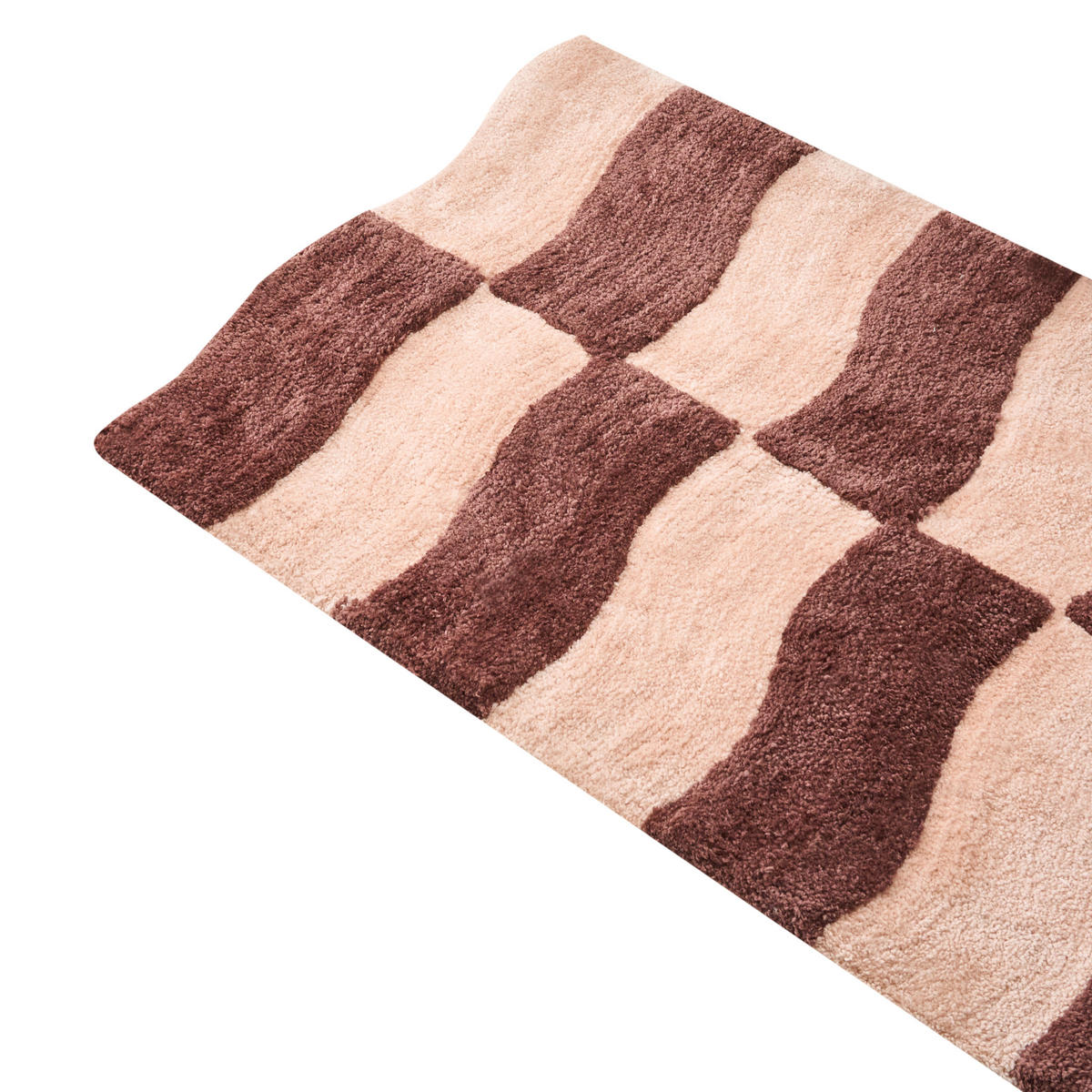 KOUPELNOVÁ PŘEDLOŽKA Hnědá/Béžová 60/90 cm Diwana - hnědá/béžová, textil (60/90cm) - Beliani