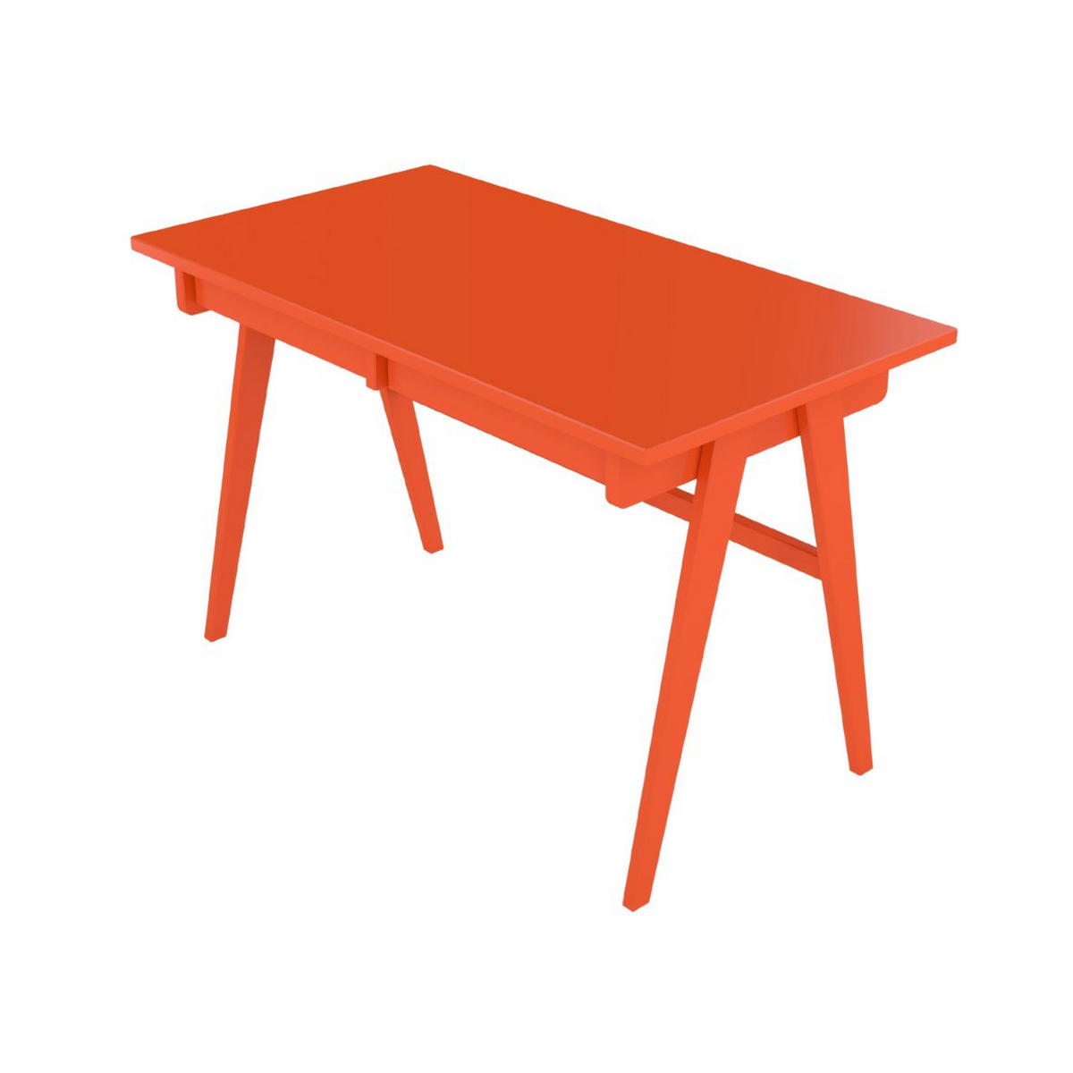 SCHREIBTISCH Edda, 120/65/75 cm in Orange, Buchenholz - Orange, Holz/Buchenholz (65/120/75.5cm) - Visby