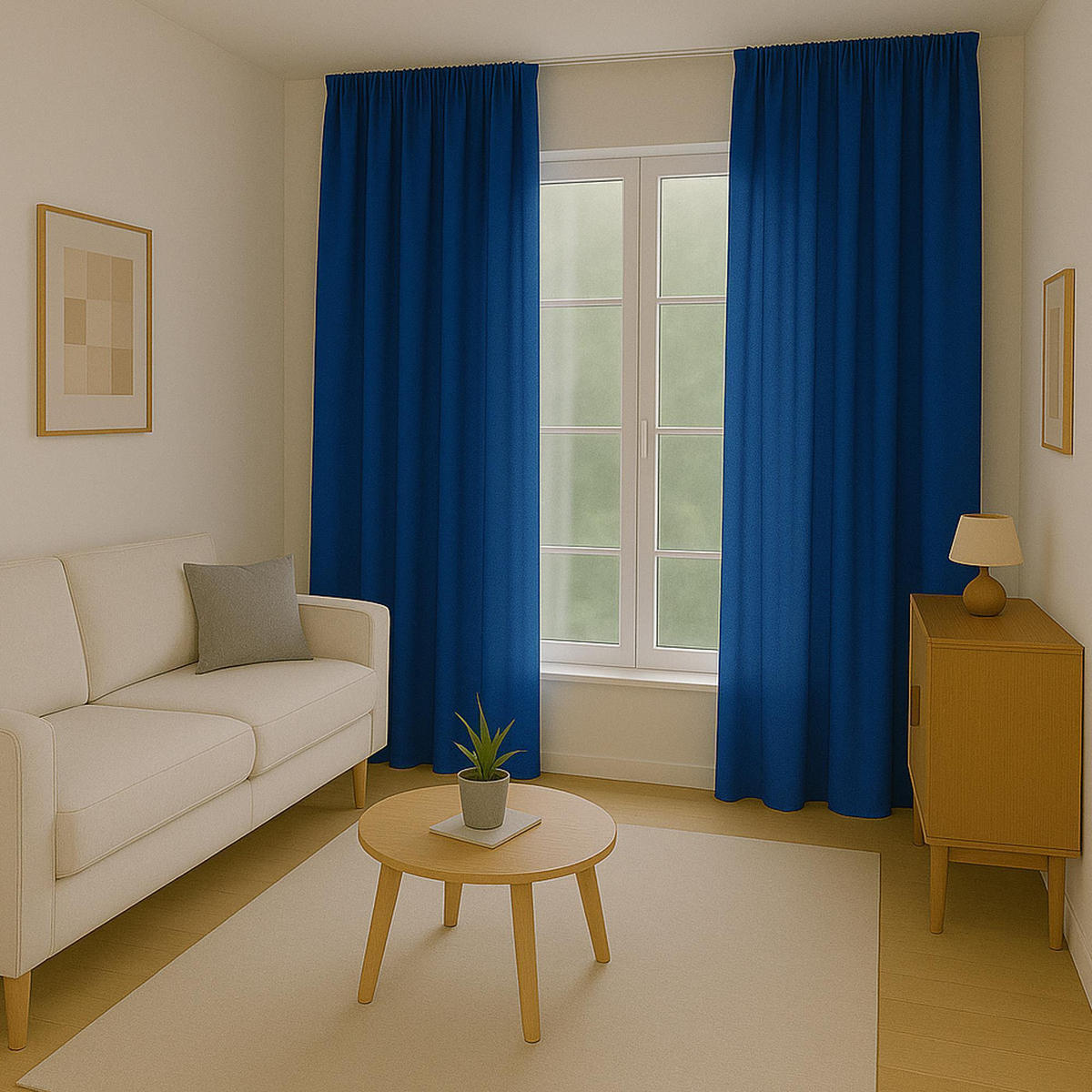 GARDINE Universalband "blickdicht" 2er Pack Blau 140x145 cm - Blau, Textil (140/145cm) - Bestlivings
