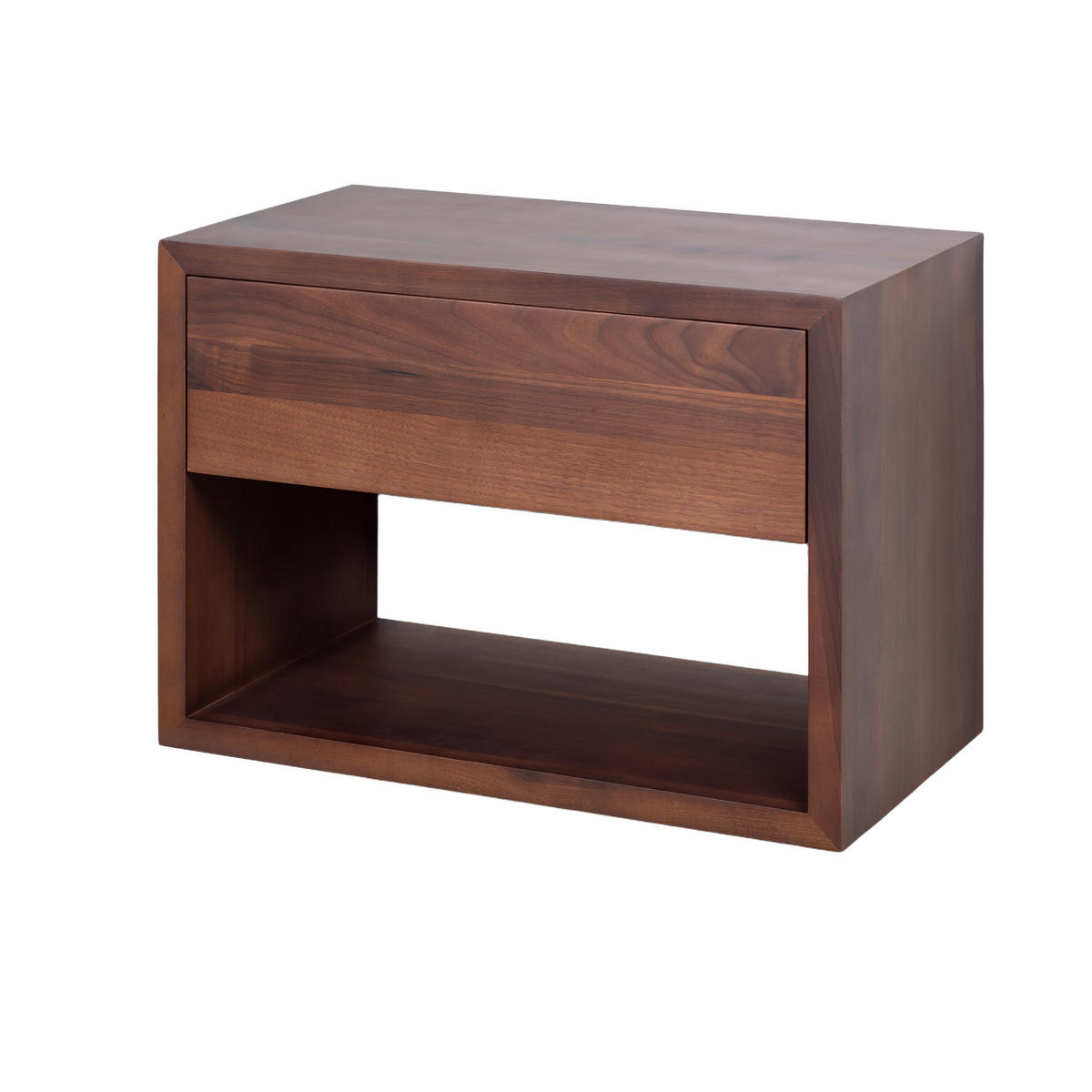 NACHTTISCH Hugo 2er Set, Walnuss - Braun, Holz (55/39/30cm) - WOODEK