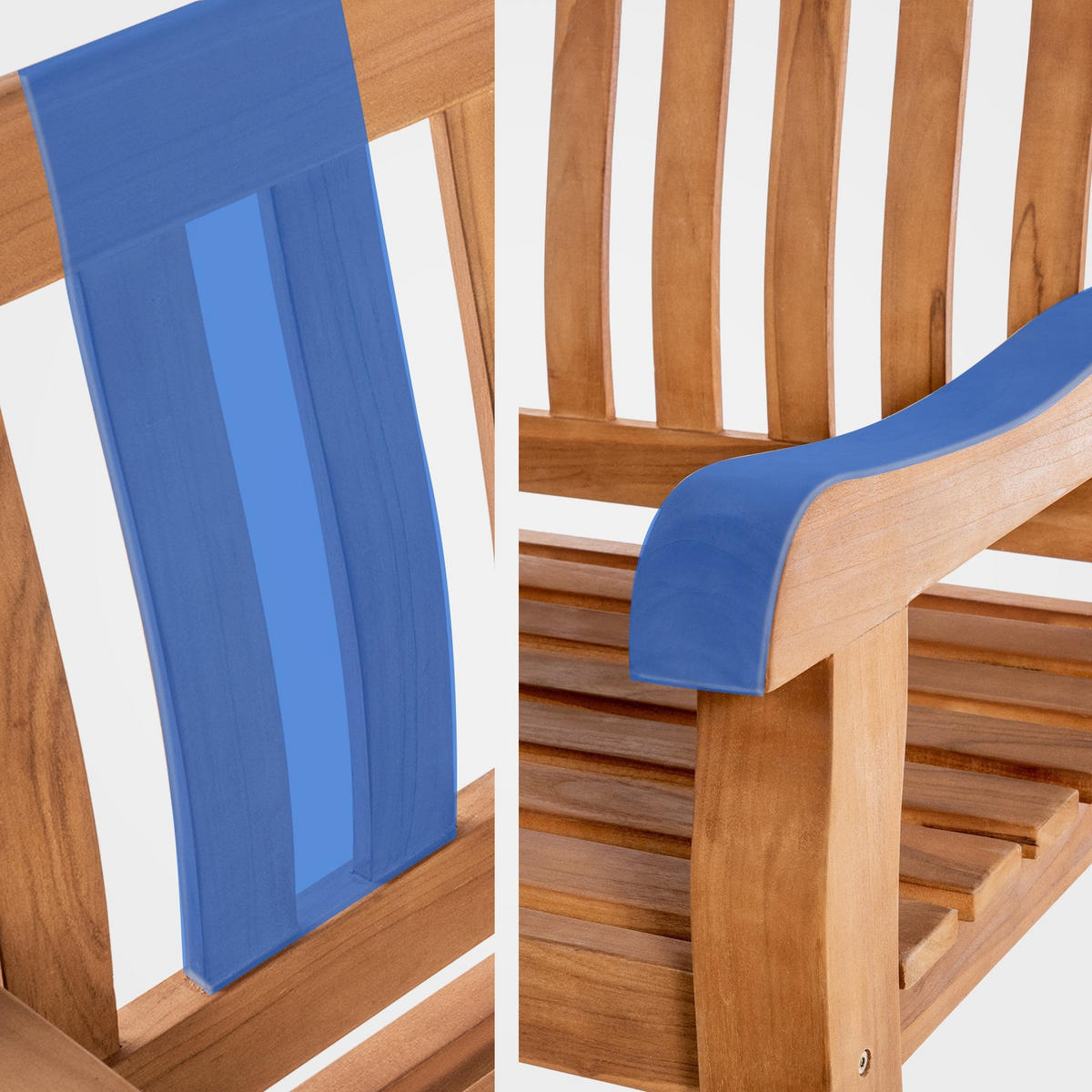 GARTENBANK 150/61 cm Holz teak - Teakfarben, Holz (150/93/61cm) - CLP