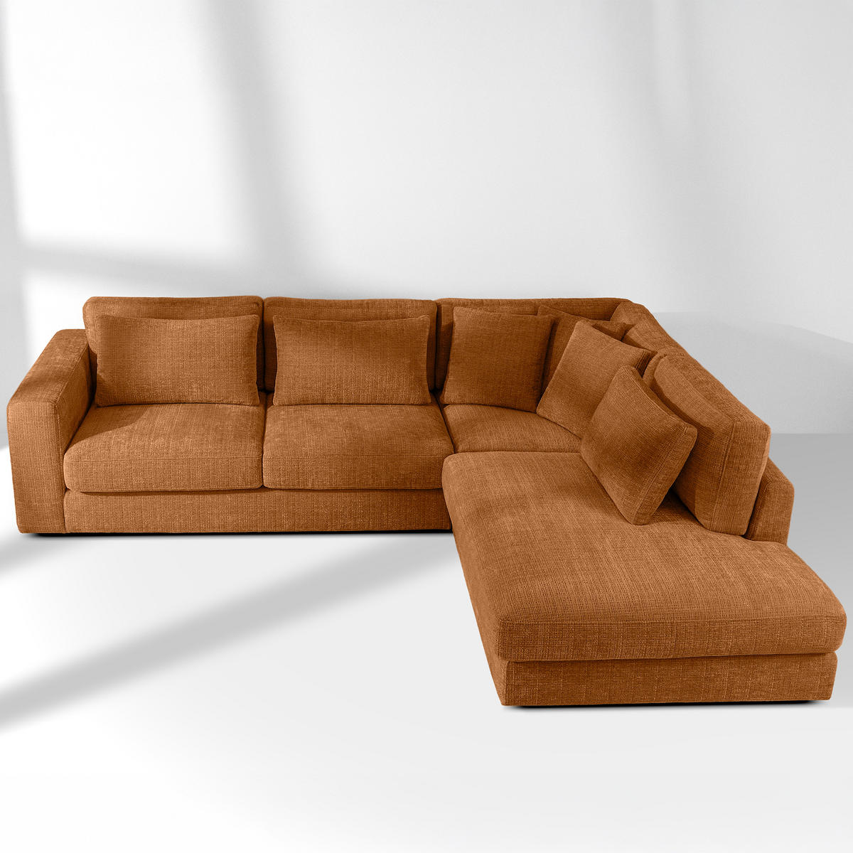 ECKSOFA rechts VERUS - Rot, Holz/Holzwerkstoff (297/248cm) - KONSIMO®