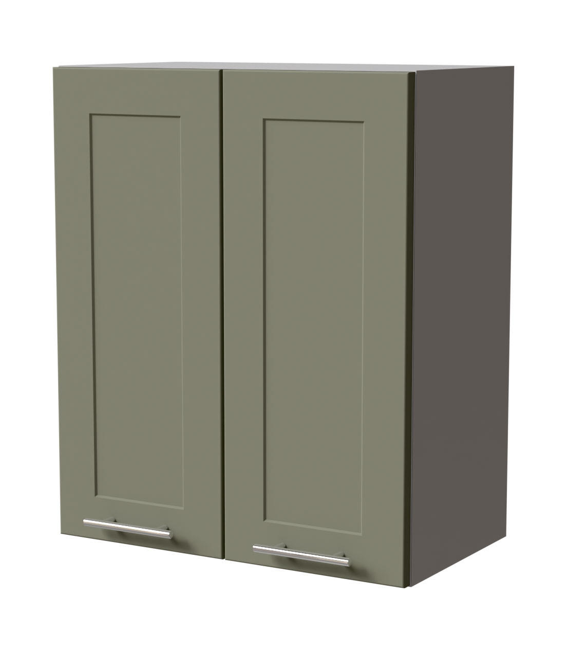 HÄNGESCHRANK Oslo W3/60 Grau / Reed Green Matt 60 / 32,5 / 72cm - Grau/Grün, Holz/Holzwerkstoff (60/72/32.5cm) - Feldmann-Wohnen