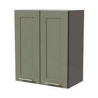 HÄNGESCHRANK Oslo W3/60 Grau / Reed Green Matt 60 / 32,5 / 72cm - Grau/Grün, Holz/Holzwerkstoff (60/72/32.5cm) - Feldmann-Wohnen
