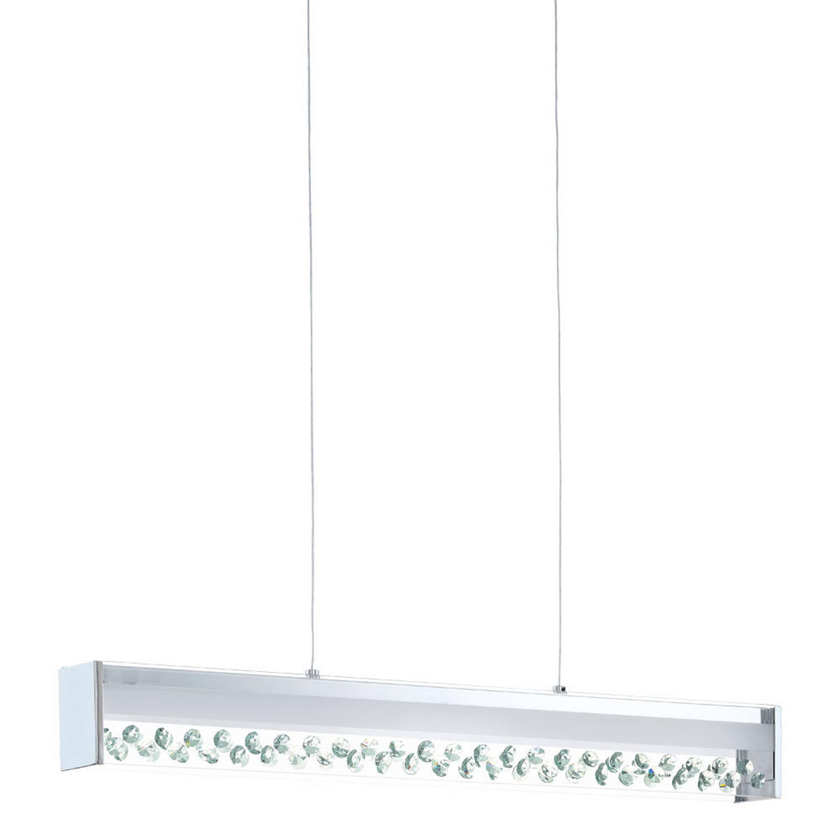 LED HÄNGELEUCHTE Stahl Kristalloptik Silber FILANA - Silberfarben, Glas (66/6.5/110cm)