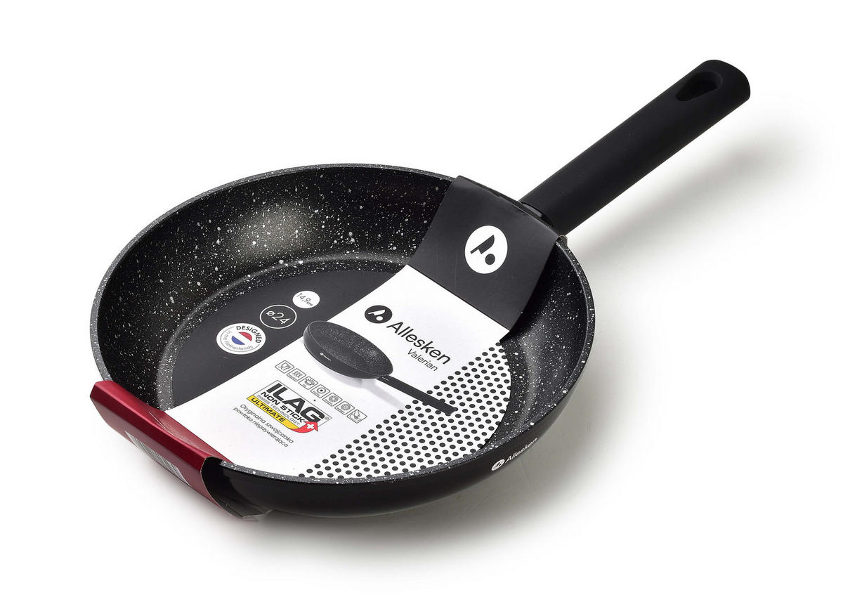 SCHMORPFANNE Valerian Schwarz 24/42/4.9 cm Metall - Schwarz, Metall (24cm) - Mondex