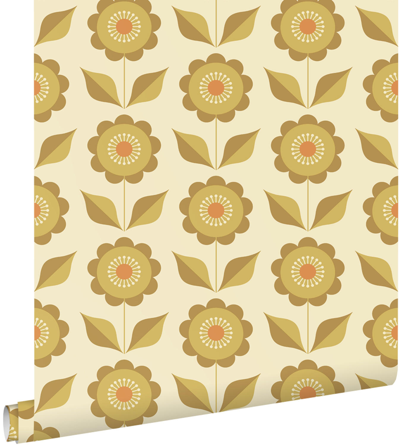 TAPETE Blumen 50 x 900 cm - Gelb, Papier (50/900cm) - ESTAhome