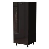 VORRATSSCHRANK Essen Schwarz Hochglanz / Schwarz Matt 60 / 59 / 154cm - Schwarz Hochglanz/Schwarz, Holz/Holzwerkstoff (60/154/59cm) - Feldmann-Wohnen