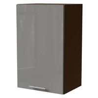 KÜCHENHÄNGESCHRANK Essen W2/45 Grau Hochglanz / Lava Matt 45 / 32,5 / 72cm - Dunkelgrau/Grau, Holz/Holzwerkstoff (45/72/32.5cm) - Feldmann-Wohnen