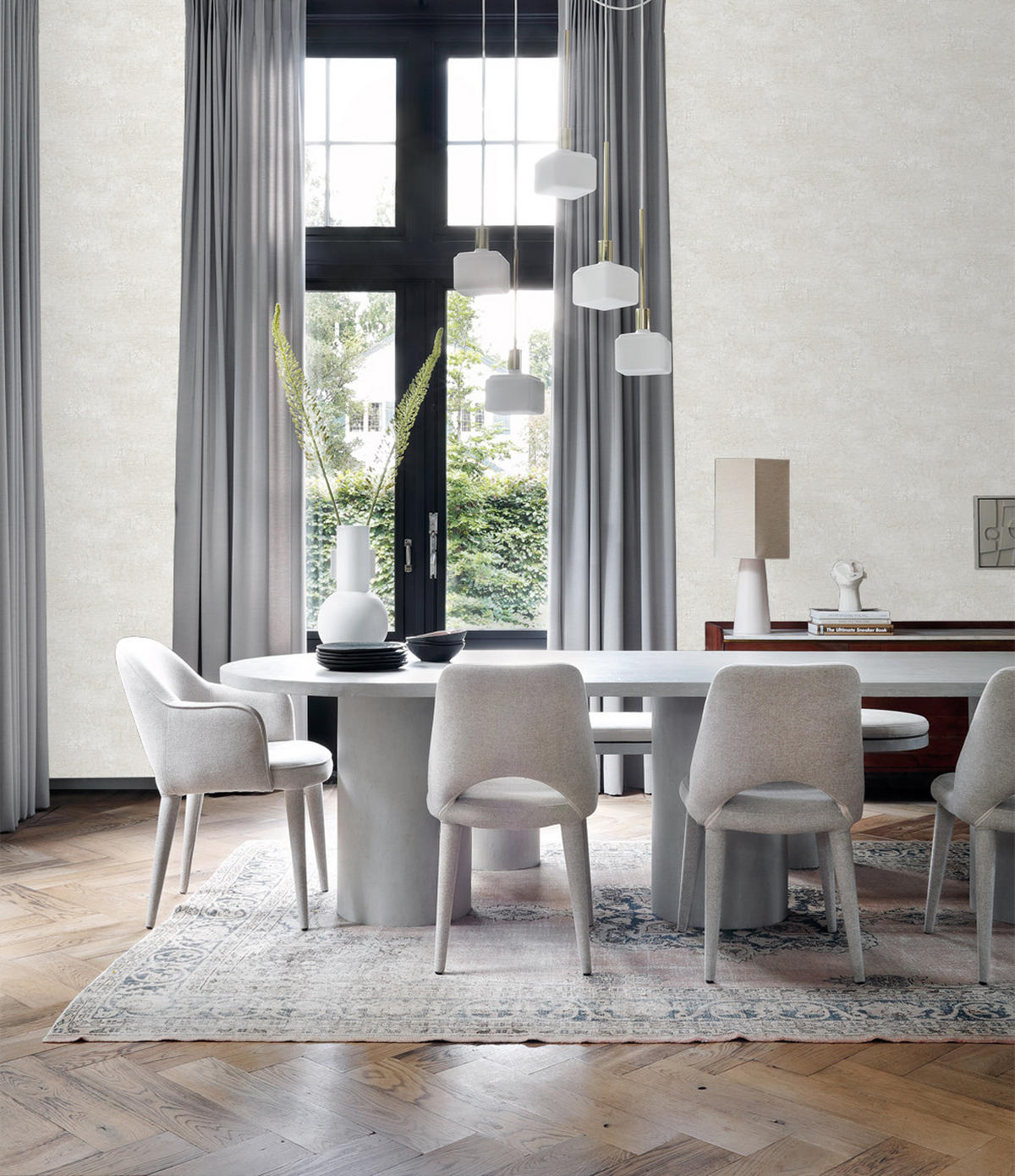 TAPETE Naturstein mit Craquelé-Effekt 53 cm x 10.05 m - Weiß, Papier (53/1000cm) - Origin Wallcoverings