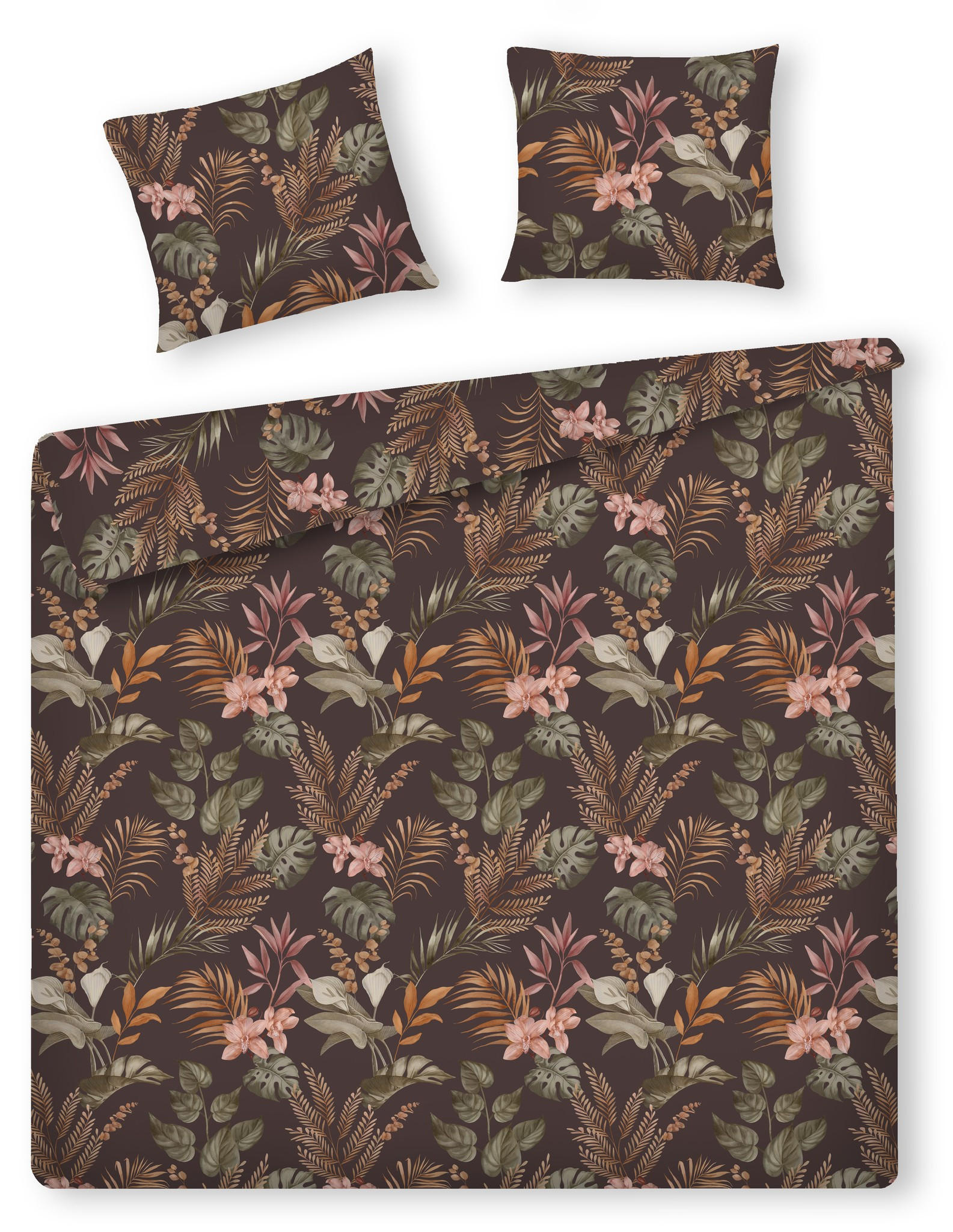 BETTWÄSCHE Orchidea - Braun, Textil (160/200cm) - home&you