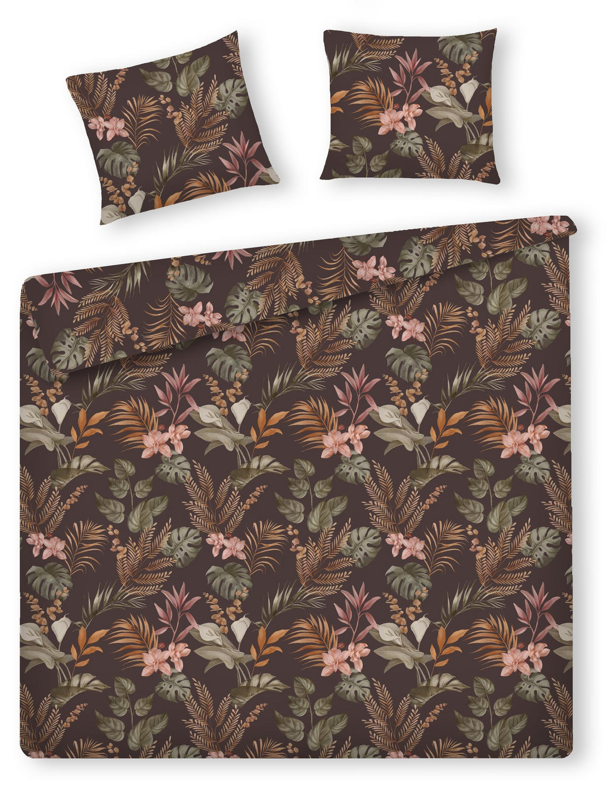 BETTWÄSCHE Orchidea - Braun, Textil (160/200cm) - home&you