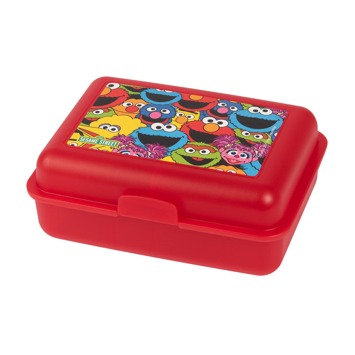 BROTDOSE Sesamstraße Alle Freunde Rot 17,5 x 12,8 x 6,9 cm - Rot, Kunststoff (17.5/6.9/12.8cm) - United Labels