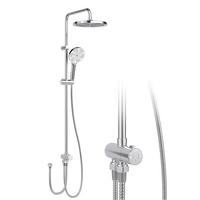 ÜBERKOPFBRAUSESET Edelstahl Duschsystem Kopfbrause Silber - Silberfarben, Metall (25/110/35cm) - Kaket