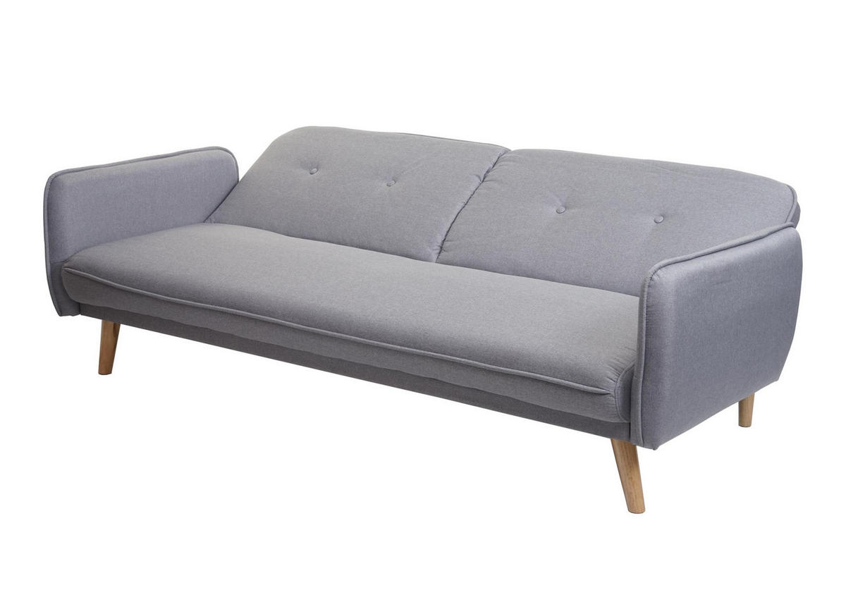 SCHLAFSOFA Grau - Grau, Textil (185/78/85cm) - MCW