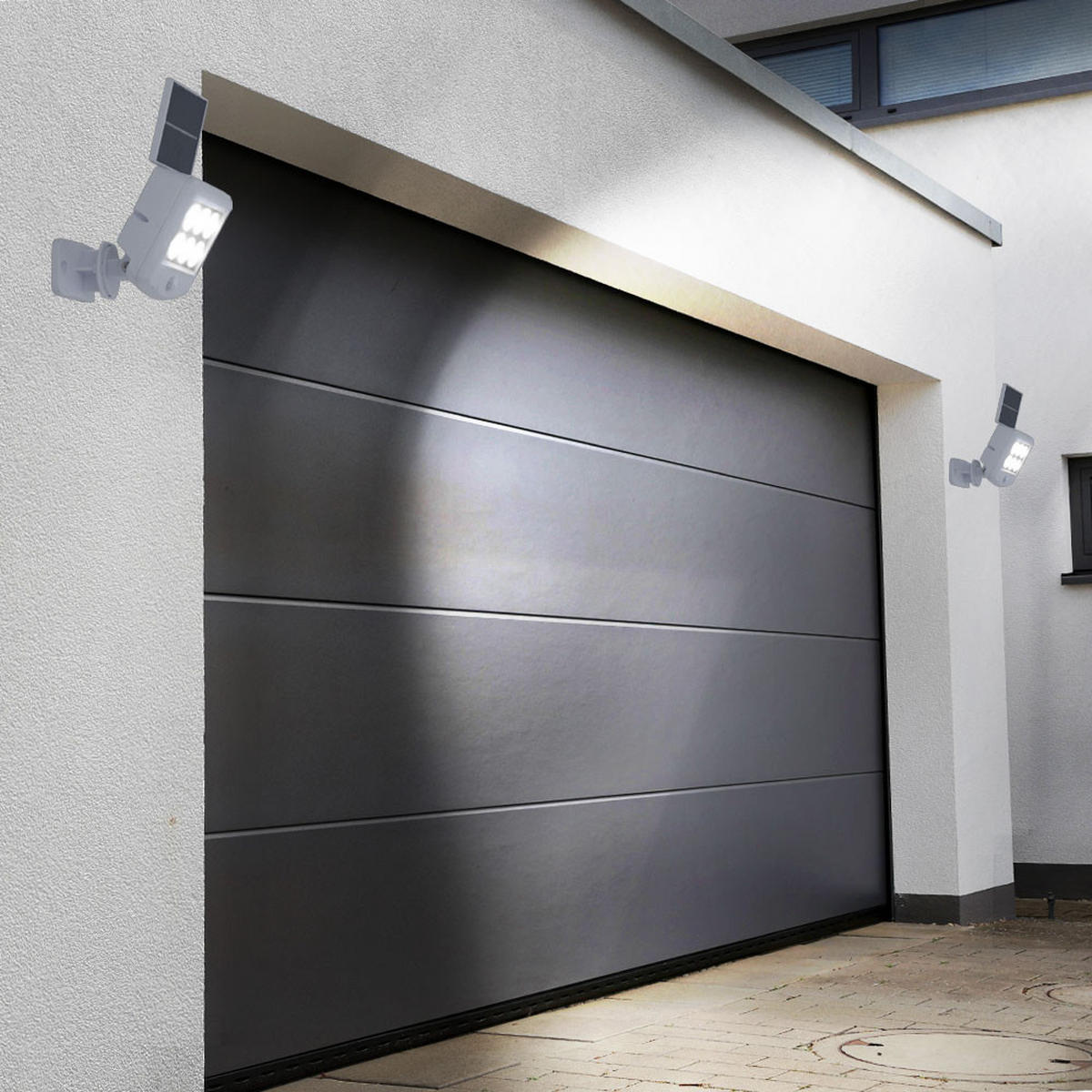 LED AUSSENLEUCHTE Solar Weiß - Weiß, Kunststoff (12.8/10/11cm) - Briloner