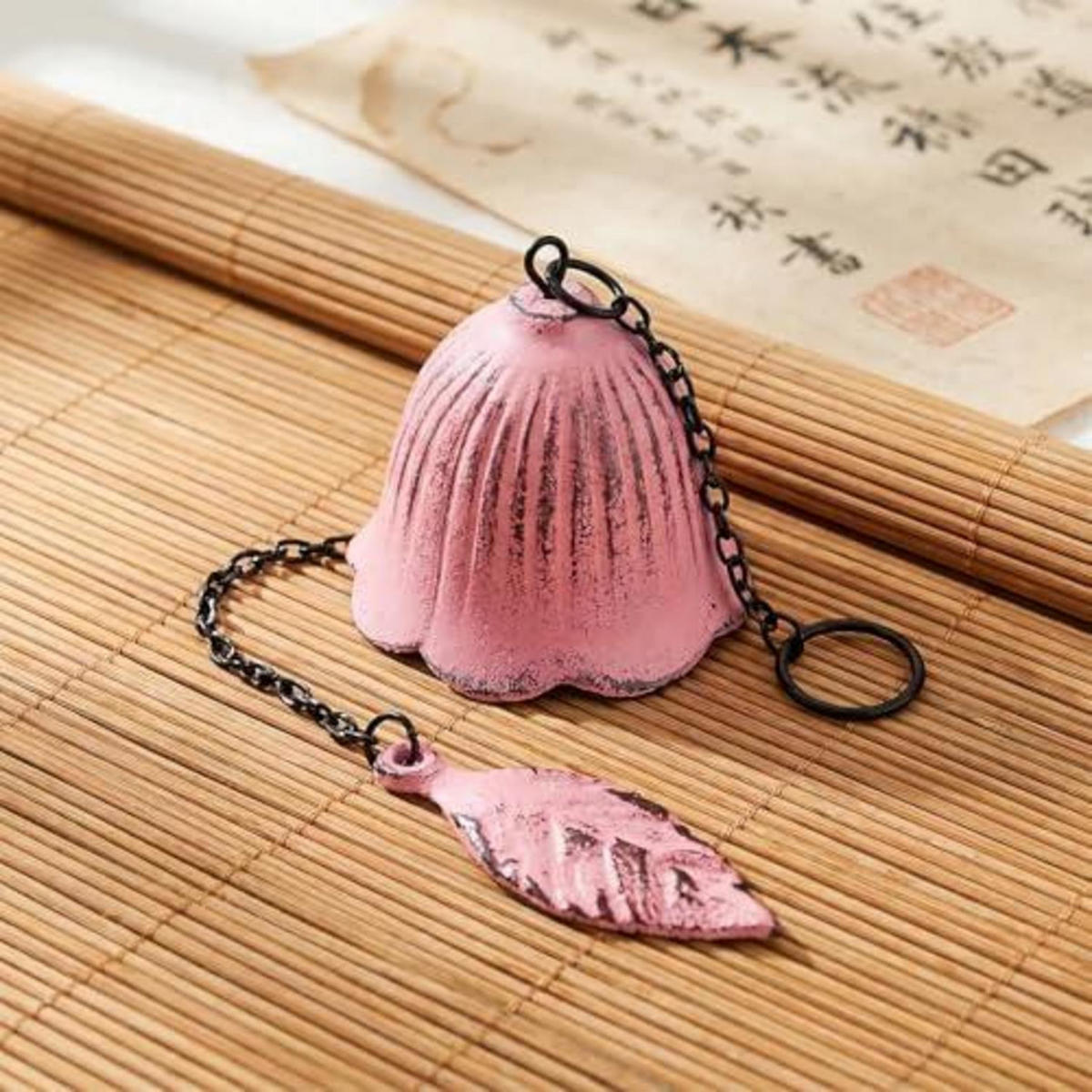 WINDSPIEL Ahornblatt Gusseisen Rosa - Rosa, Metall (35/5.5/5.5cm)