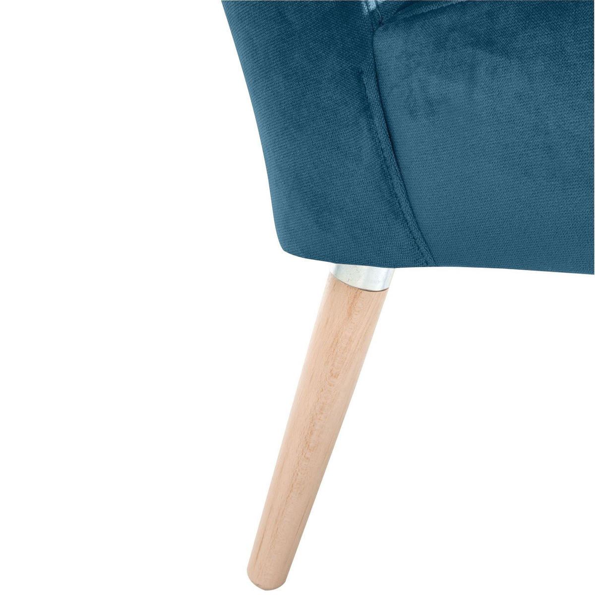 SESSEL Kassi Bezug Samtvelours Buche natur / petrol - Blau, Kunststoff (69/80/68cm) - 58aufmkessel