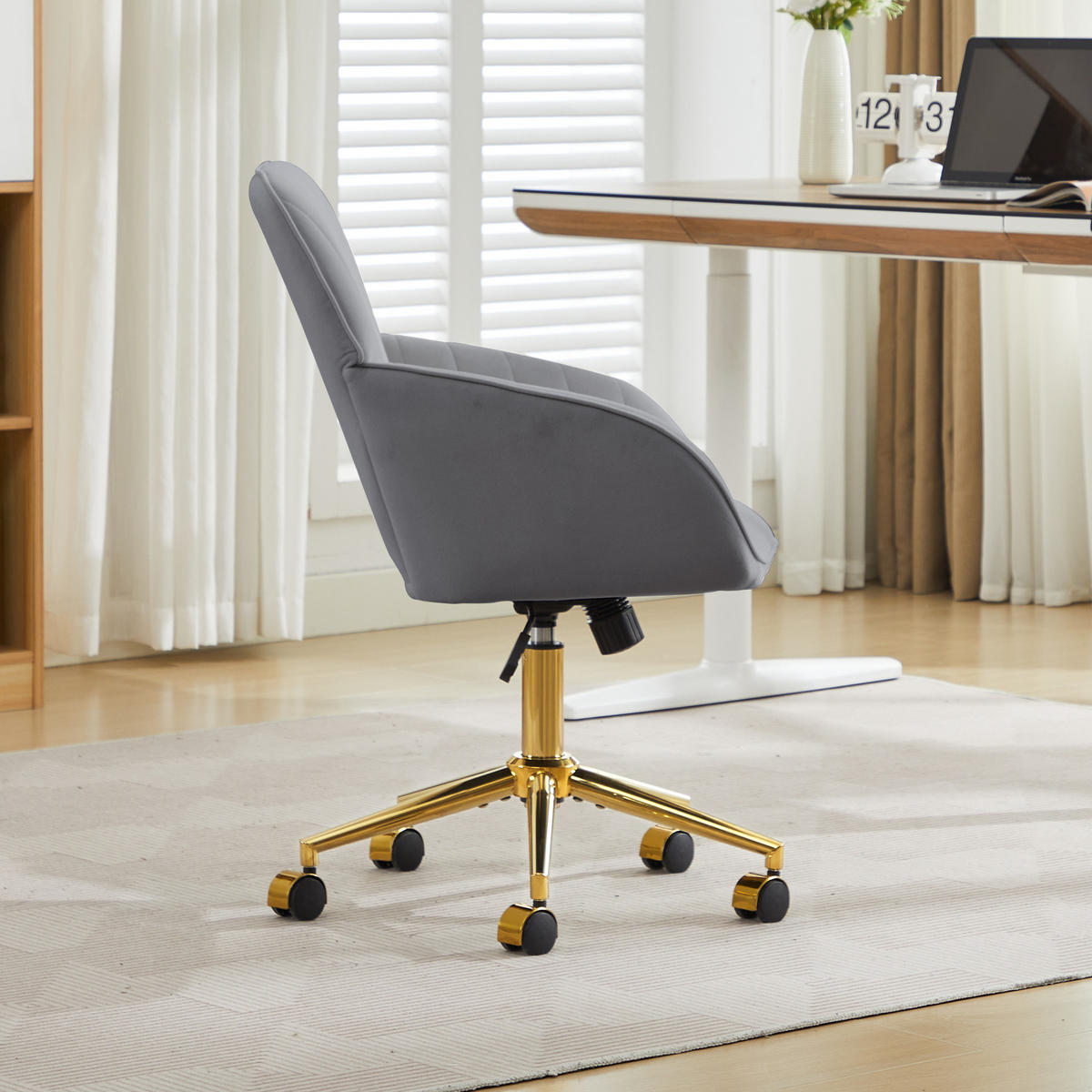 BÜROSTUHL Grau 62/60/97 cm - Grau, Metall (62/97/60cm) - PANGIVO