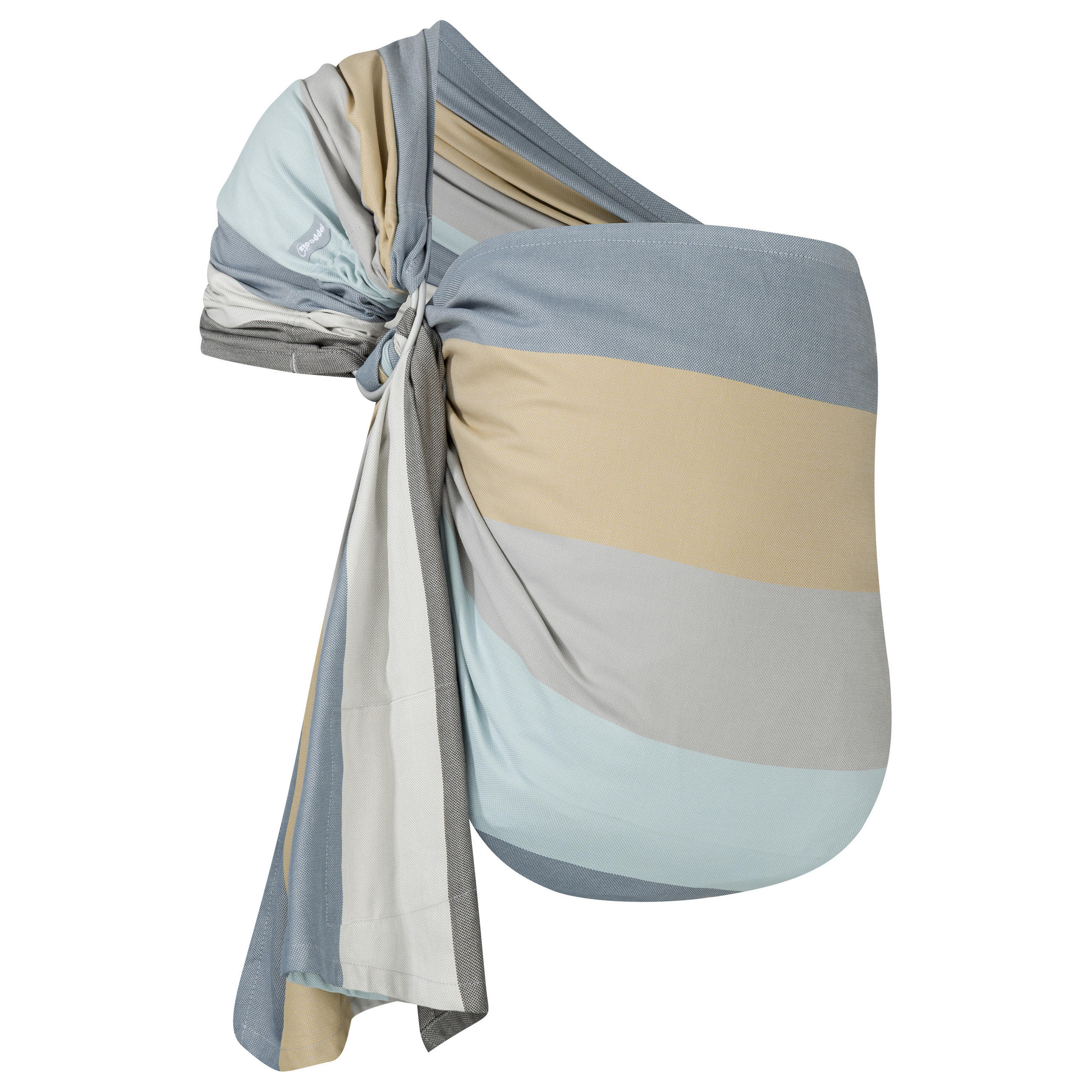 BABYTRAGETUCH Ring-Sling kbA - Sandfarben/Blaugrau, Textil (70/0.1/200cm) - Hoppediz