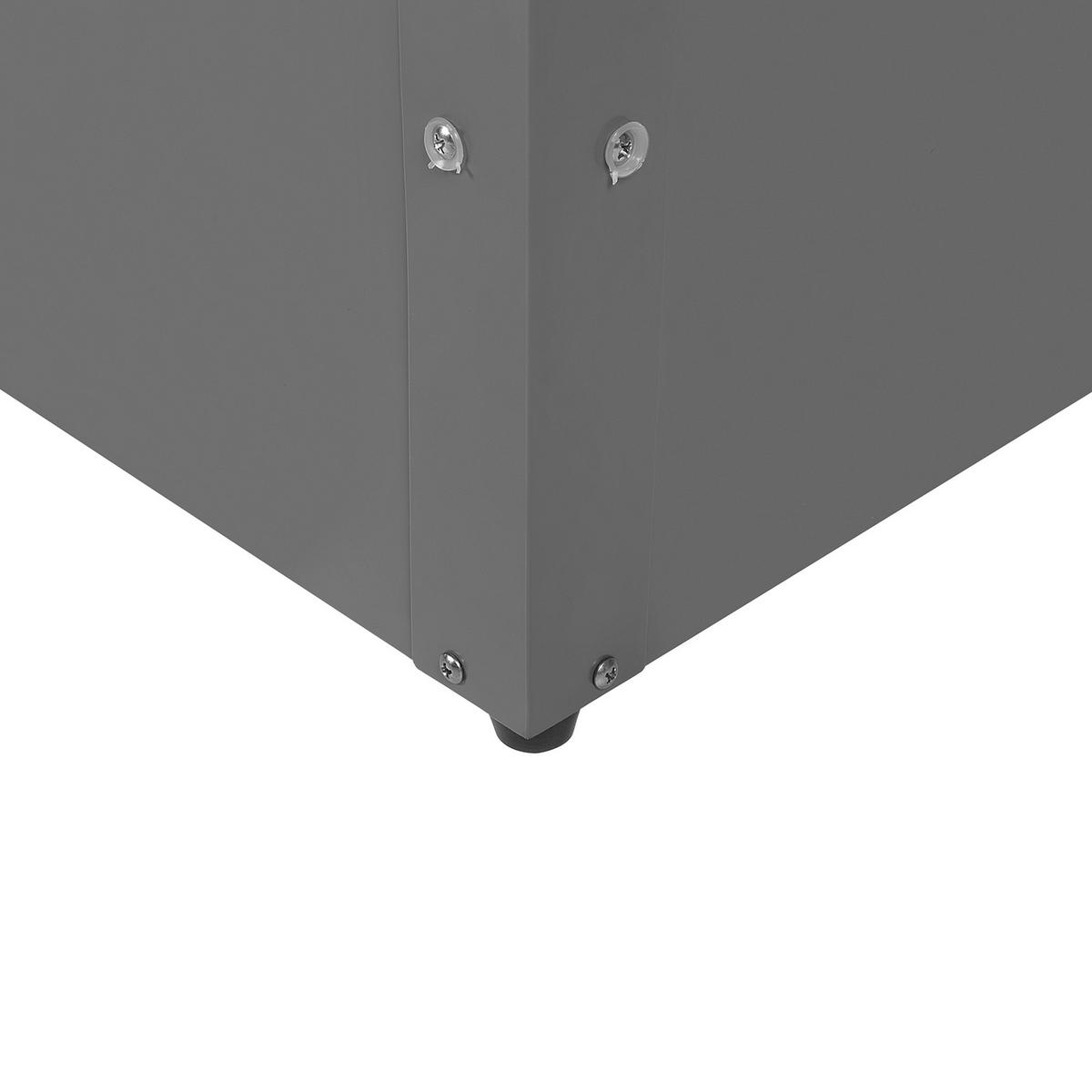AUFLAGENBOX Stahl grau 165/70 cm Cebrosa - Grau, Metall (165/63/70cm) - Beliani