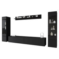 WOHNWAND Vera II - Graphitfarben, Holzwerkstoff (30/130/33cm) - MIRJAN24