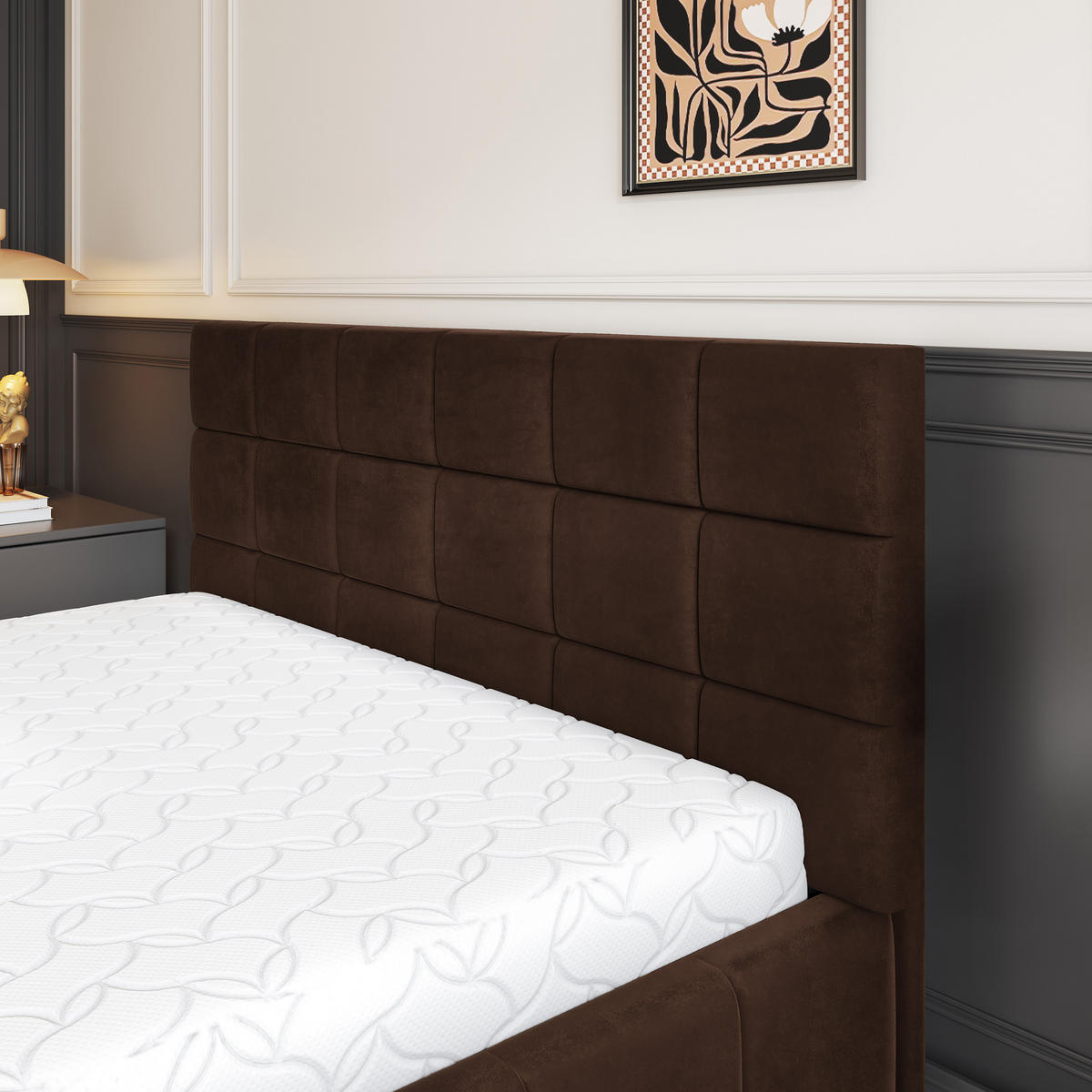 POLSTERBETT VERTO 180x200 cm mit Bettkästen - Braun - Braun, Holz (180/200cm) - MASSENO