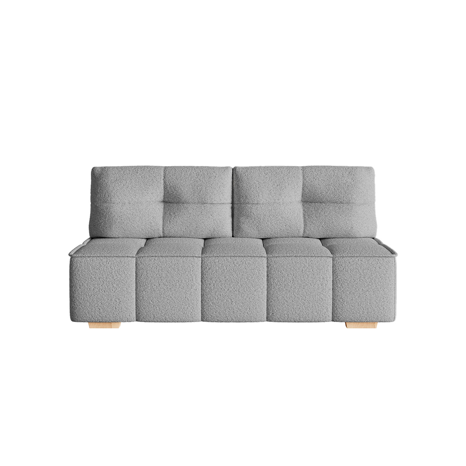 SOFA Miia mit Schlaffunktion, Hellgrau - Hellgrau, Textil (196/90/85cm) - Fedve