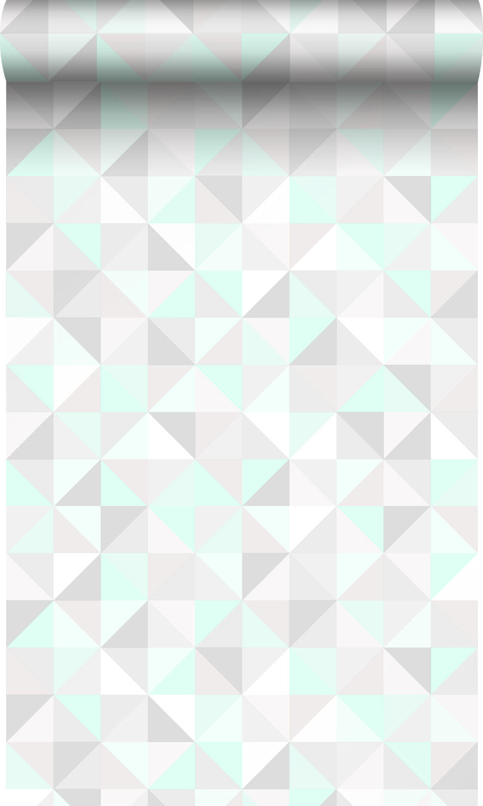 TAPETE Dreiecke 53 cm x 10.05 m - Grün, Papier (53/0.1cm) - Origin Wallcoverings