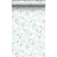 TAPETE Dreiecke 53 cm x 10.05 m - Grün, Papier (53/0.1cm) - Origin Wallcoverings