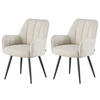 ESSZIMMERSTUHL THOMAS-BELA 2er-Set 4-Fuss-Gestell - Creme, Textil (58/87/62cm) - DUBI Möbel
