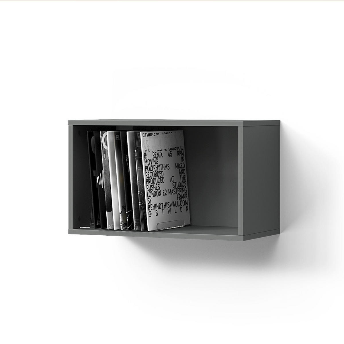 WANDREGAL Lorena Anthrazit 60 x 36 cm - Anthrazit, Holzwerkstoff (60/36/30cm) - Livinity®