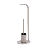 WC-GARNITUR und Toilettenpapierhalter) 23/17/63 cm - Beige, Metall (17/63/23cm) - ZELLER