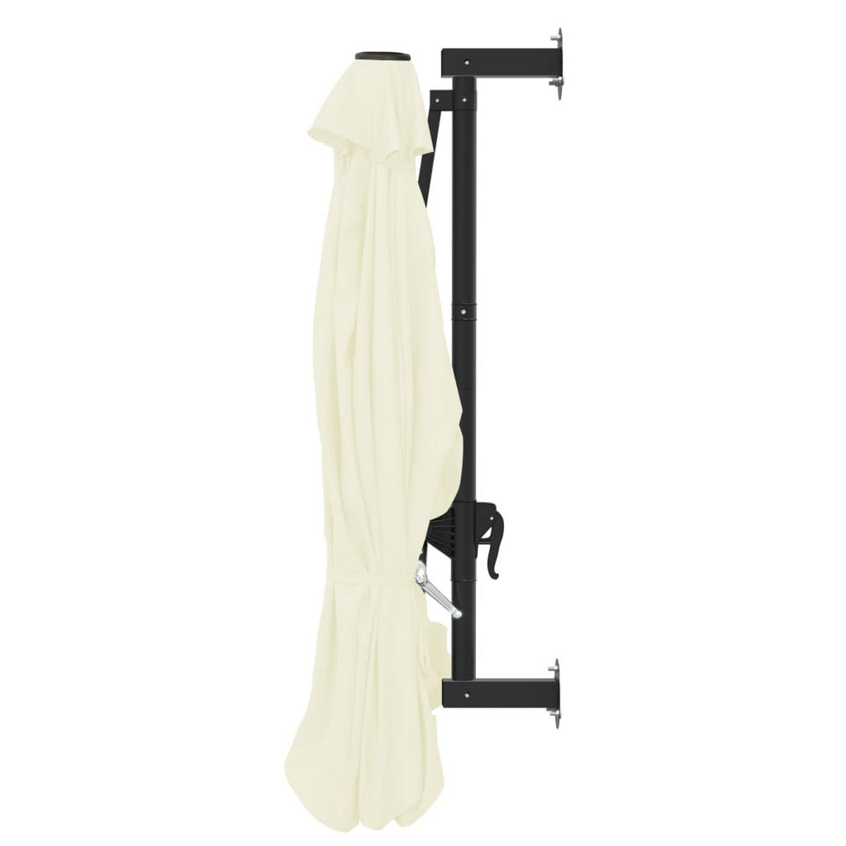 SONNENSCHIRM Zur Wandmontage Mit Metall-Mast 300 Cm Sandweiss - Beige, Textil (300/300cm) - vidaXL