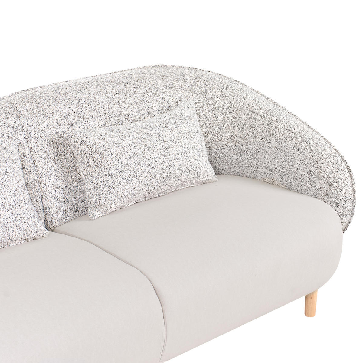POHOVKA Látka Světle béžová Umea - hnědá/béžová, textil (190/78/85cm) - Beliani
