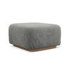 POUF Bouclé Stoff Beige - Greige/Beige, Holz/Textil (83/95/41cm) - Makamii