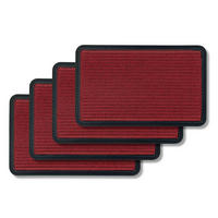 VONKAJŠIA rohož BORDER STAR 4ER SET - červená, textil (40/60cm) - Astra