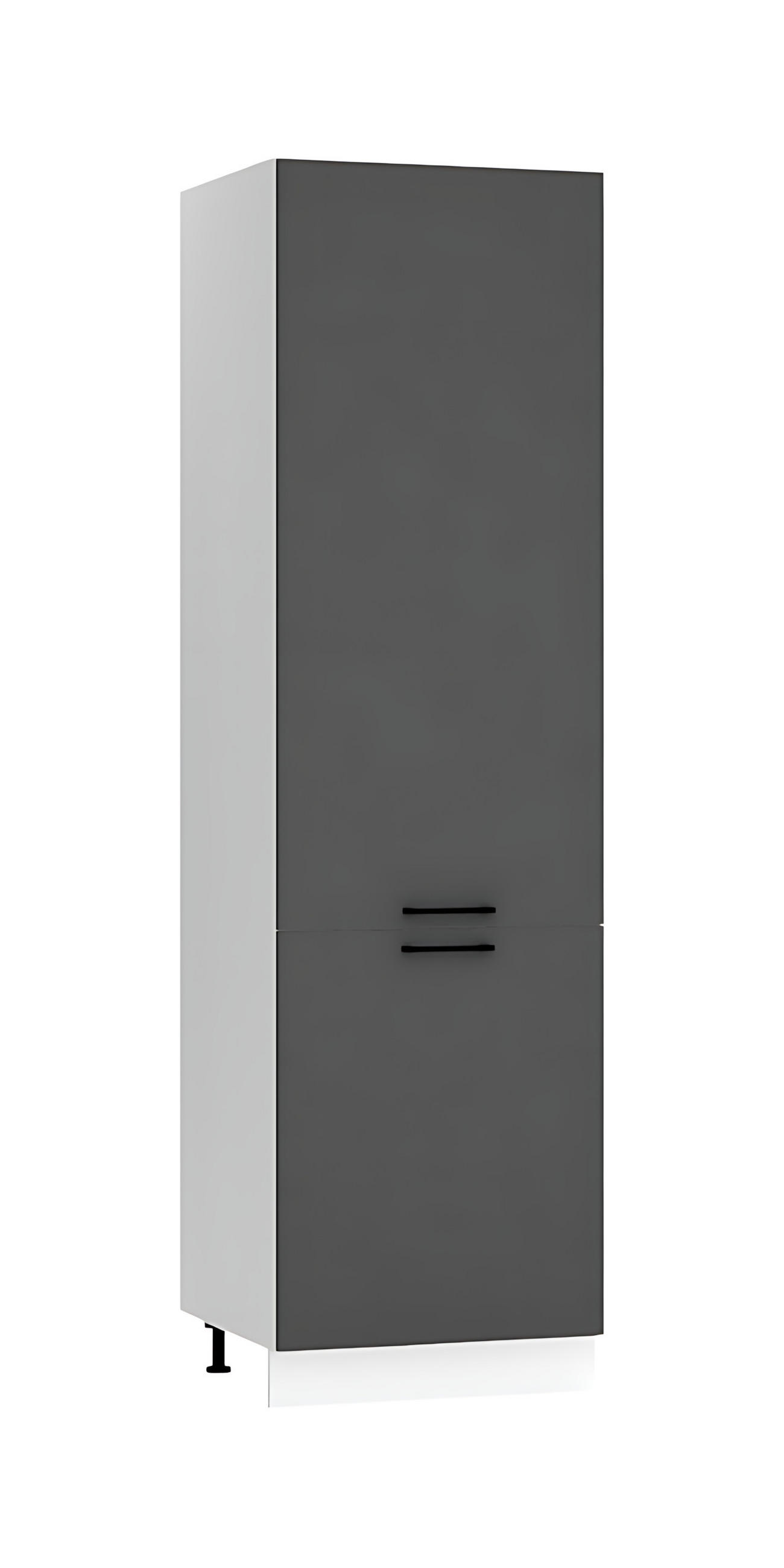 HOCHSCHRANK D60SŁ P/L – Morvex – Hochwertiges Design Konzept – Anthrazit - Anthrazit, Holzwerkstoff/Metall (60/213.3/56cm) - ROYAL24_MARKT