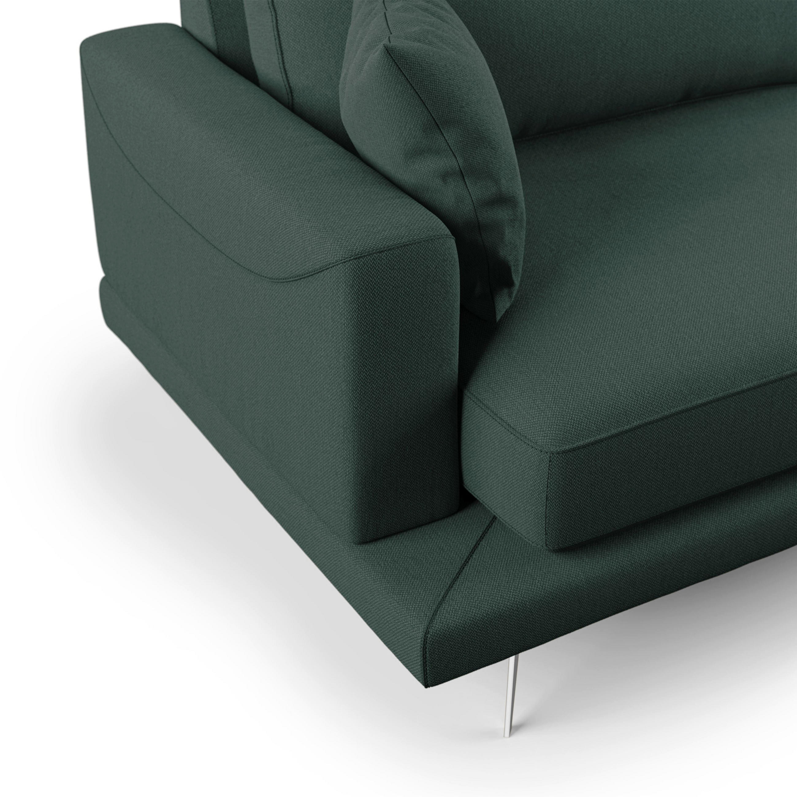Thumbnail - Divani.store Linearsofa, Grün, Textil, 198x88x93 cm, Wohnzimmer, Sofas & Couches, Sofas