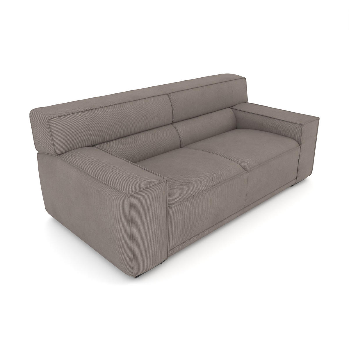 2,5-SITZER Umea Cord Beige 194/106/78 cm - Taupe, Kunststoff/Textil (194/78/106cm) - foamnova