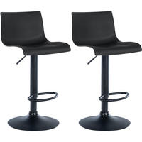 BARHOCKER 2er Set Brandon Kunststoff schwarz - Schwarz, Kunststoff/Metall (39/104/36cm) - TPFLiving