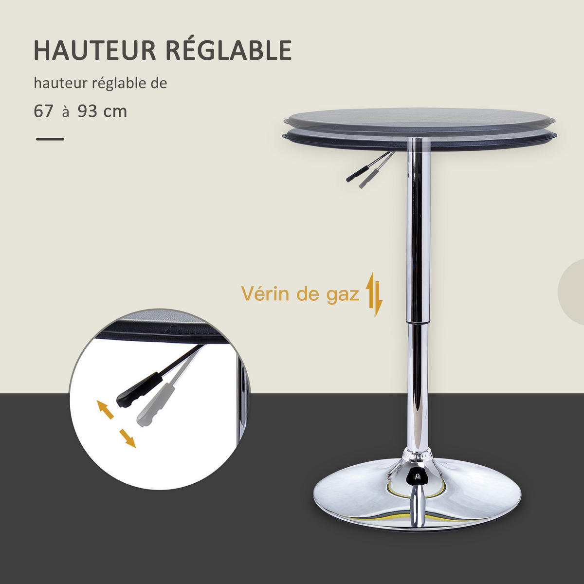 BARTISCH Schwarz 1 Stück - Schwarz, Metall (63/63/93cm) - GiPP